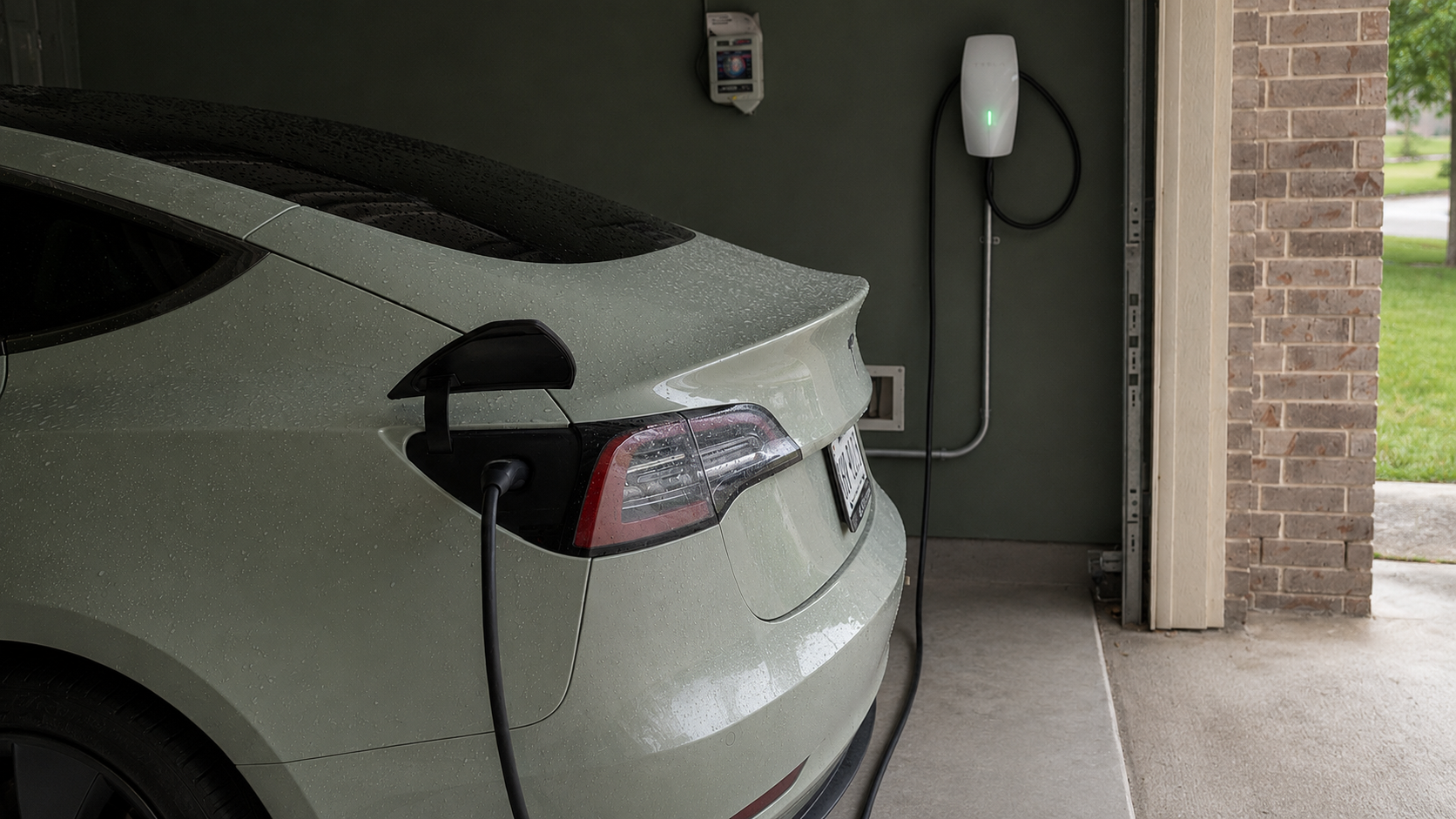 Watt-Zen EV charger installation in a garage